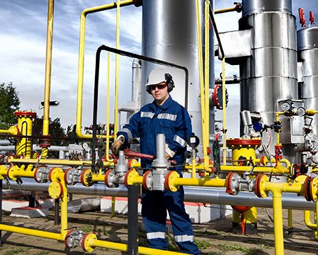 Employee In a Safe Industrial Workplace